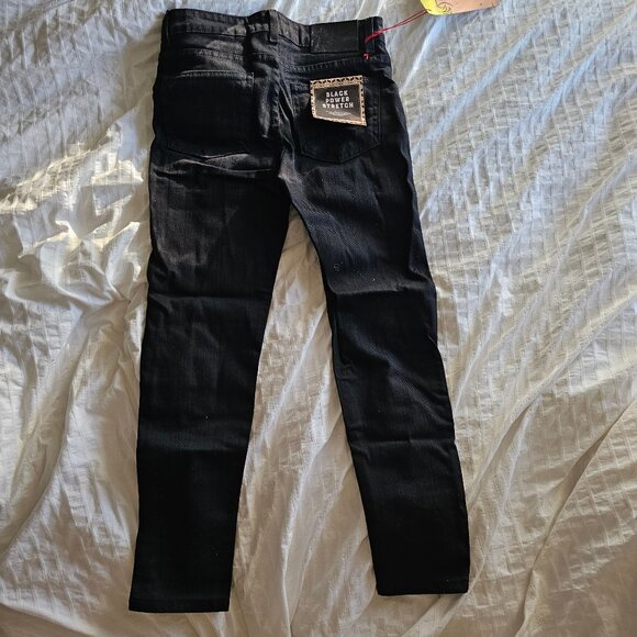 Naked & Famous The Crop Skinny Jeans - 2018 - Black Power Stretch - Sz 27 - NWT - Picture 3 of 16